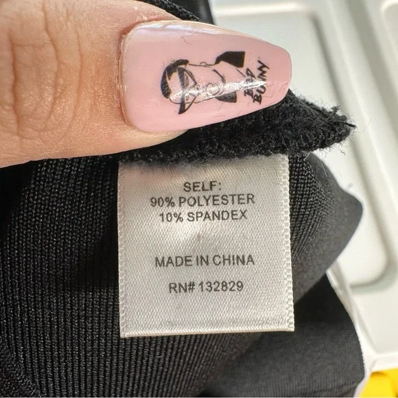 Nwt Hours Alisha one shoulder Elegant‎ mini Black Chain Strap Dress - Picture 11 of 11